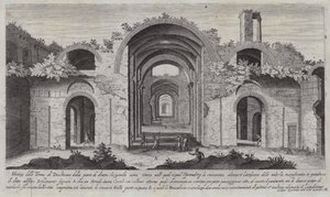 Diokletiansthermen, Rom von Aegidius Sadeler or Saedeler