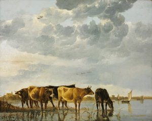Kühe in einem Fluss von Aelbert Cuyp