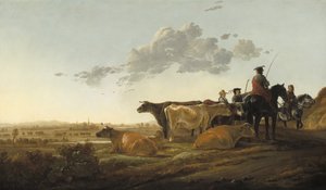 Landschaft mit Hirten, ca. 1650-52 von Aelbert Cuyp