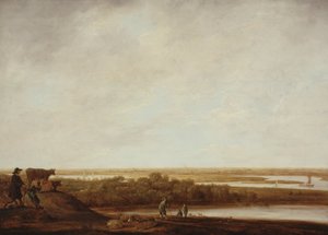 Panorama-Landschaft mit Hirten