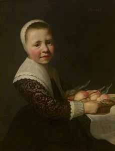 Porträt eines Mädchens mit Pfirsichen von Aelbert Cuyp