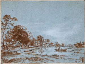 Flusslandschaft bei Mondschein, ca. 1650-1660