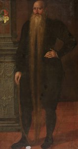 Porträt von Pieter Dircksz, genannt Langbart, Ratsmitglied der Waisenkammer in Edam von Aert Pietersz. (attributed to)