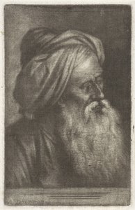 Büste eines Mannes mit Turban von Aert Schouman