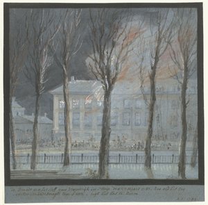 Der Brand im Haus des französischen Botschafters in Den Haag, 27. März 1782 von Aert Schouman