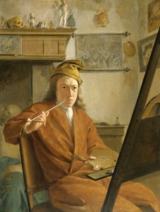 Porträt eines Malers von Aert Schouman
