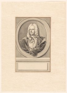 Porträt von Abraham van Hoey, im Oval, nach links von Aert Schouman