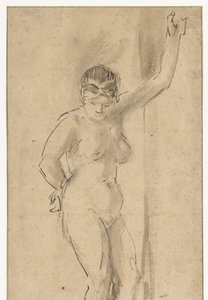 Stehender weiblicher Akt mit erhobenem Arm von Aert de Gelder (attributed to)