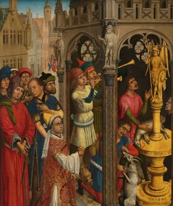 Augustinus opfert einem Götzen der Manichäer (?) von Aert van den Bossche (attributed to)