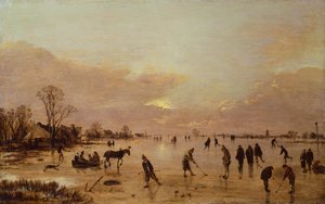 Winterlandschaft bei Sonnenuntergang von Aert van der Neer