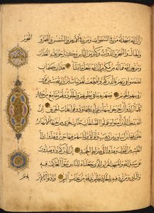 Seite aus einem Safawiden-Koran, geschrieben in Herat, Afghanistan, in Thuluth- und Naskhi-Schrift, datiert 970 AH/AD 1563, Or. 13087, f. 168r von Afghan School