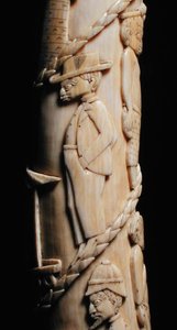 Geschnitzter Stoßzahn, Kongo (Detail) von African