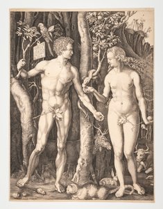Adam und Eva im Garten Eden - Albrecht Dürer