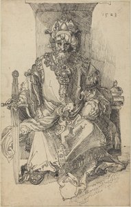 Ein orientalischer Herrscher auf seinem Thron von After Albrecht Dürer