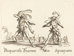 Pasquariello Truonno und Meo Squaquara von After Jacques Callot