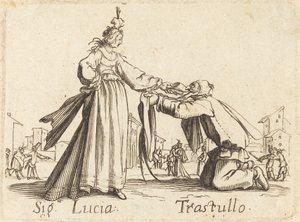 Signa. Lucia und Trastullo von After Jacques Callot