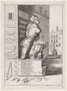 Statue von Pasquin im Haus des Kardinals Ursino, veröffentlicht nach 1582