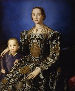 Porträt von Eleanor von Toledo mit ihrem Sohn Giovanni, ca. 1545 von Agnolo Bronzino