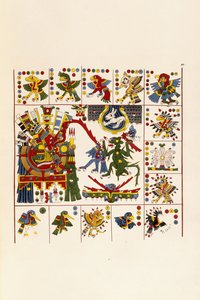 Eine Seite aus dem Buch "Antiquities of Mexico: Comprising Facsimilies of Ancient Mexican Paintings and Hieroglyphics", ca. 1830-1848 von Agostino Aglio