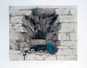 Erzwungener Durchgang in der zweiten Pyramide von Gizeh, Ägypten, 1820