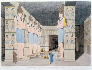 Das Innere des Tempels von Ybsombul in Nubien von Agostino Aglio