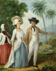 Ein Pflanzer und seine Frau, begleitet von einem Diener, ca. 1780 von Agostino Brunias