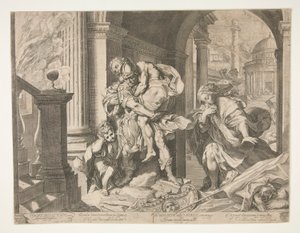 Aeneas und seine Familie fliehen aus Troja