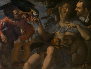 Arrigo Peloso, Pietro Matto und Amon Nano, ca. 1598 von Agostino Carracci