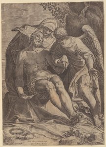Beweinung Christi [Pietà] von Agostino Carracci