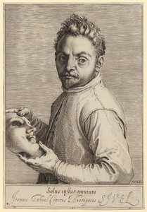 Porträt von Giovanni Gabrielli, genannt „Il Sivello“ von Agostino Carracci