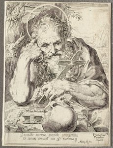 Der heilige Hieronymus von Agostino Carracci