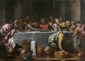 Das letzte Abendmahl von Agostino Carracci