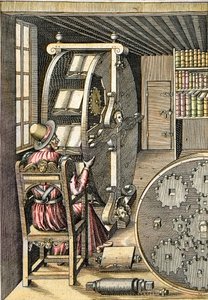 Drehbarer Schreibtisch - Aus „Le Diverse et Artifiose Machine“ von Agostino Ramelli (1531-1608) - Paris 1588