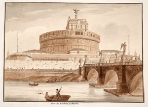Die Brücke des Hadriansgrabes, 1833 von Agostino Tofanelli