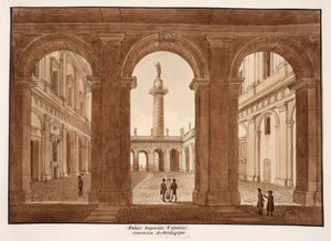 Das Palazzo Imperiali Valentini. Archäologische Restaurierung (1833) von Agostino Tofanelli