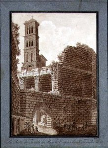 Der Tempel des Mars auf dem Forum in Rom, ca. 1800