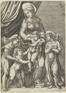 Maria mit Kind und der junge Johannes der Täufer