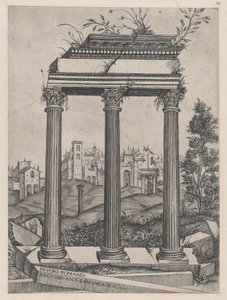 Speculum Romanae Magnificentiae: Tempel des Antoninus und Faustina, 16. Jahrhundert