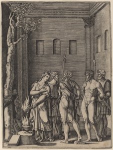 Iphigenie erkennt ihren Bruder von Agostino dei Musi