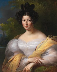 Eine Dame in einem weißen Kleid von Aimée Brune Pagès