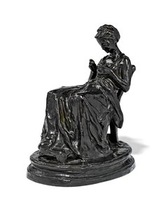 La Brodeuse, spätes 19. - frühes 20. Jahrhundert von Aime Jules Dalou