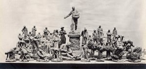 Denkmal für die Arbeiter (s/w Foto) von Aime Jules Dalou