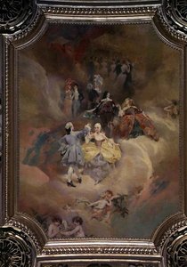 Tanz durch die Jahrhunderte von der Decke des Ballsaals von Aimé Nicolas Morot