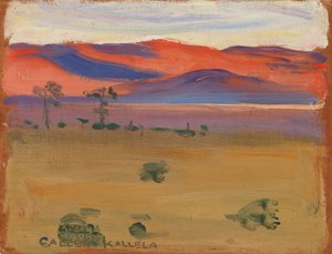Sonnenuntergang in der Savanne von Akseli Gallen-Kallela