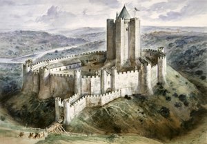 Burg Conisbrough, 13. Jahrhundert, ca. 1960er Jahre