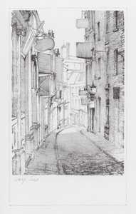 Londoner Gassen: Harp Lane (Litho) von Alan Stapleton