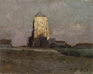 Die Kirche von Mariakerke (Oostende) von Albert Baertsoen