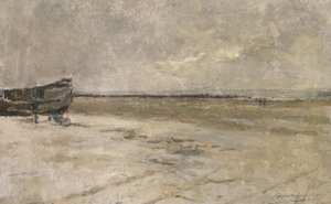 Strand, graues Wetter (Strandansicht in De Panne) von Albert Baertsoen