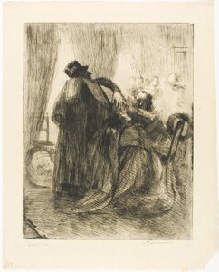 Trauer, Platte fünf aus Frau von Albert Besnard
