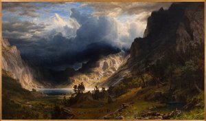 Ein Sturm in den Rocky Mountains, Mt. Rosalie von Albert Bierstadt